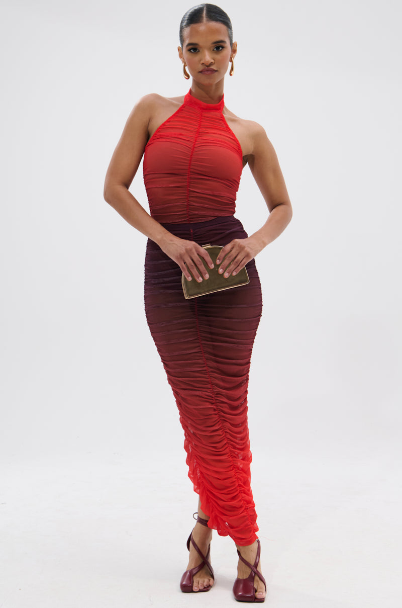 OH FIRE OMBRE MESH BODYSUIT