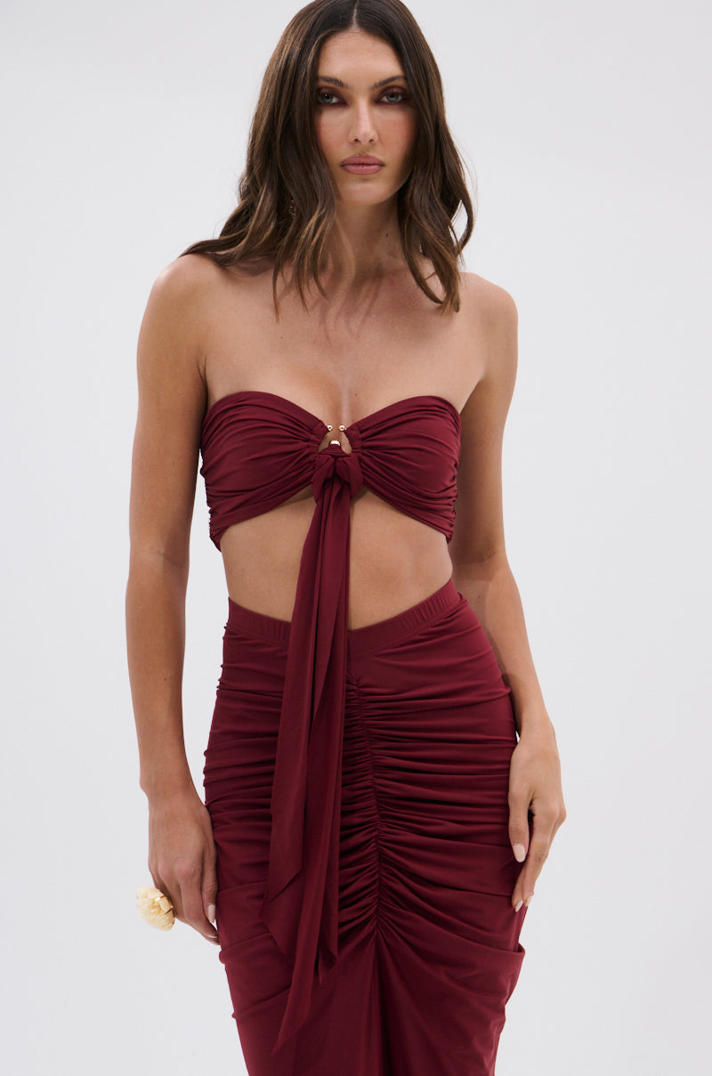SEXY RUCHED BANDEAU TOP