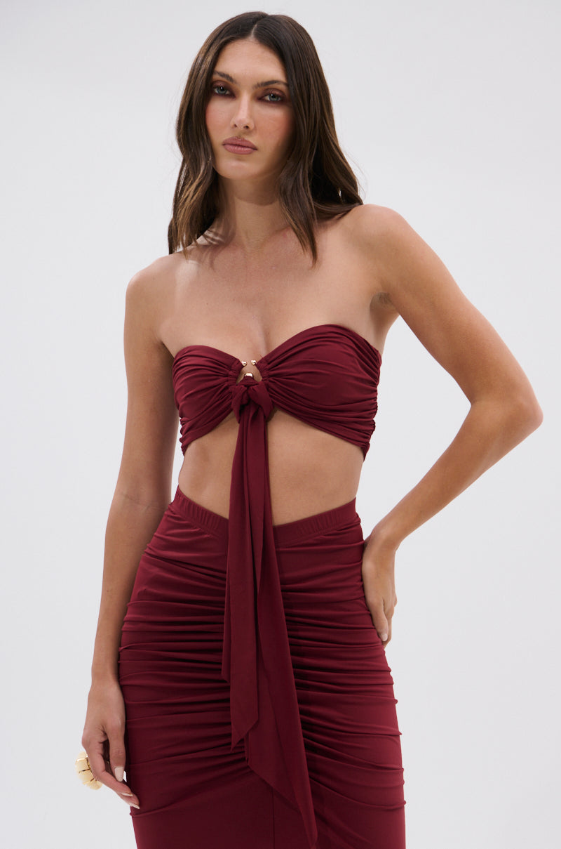 SEXY RUCHED BANDEAU TOP