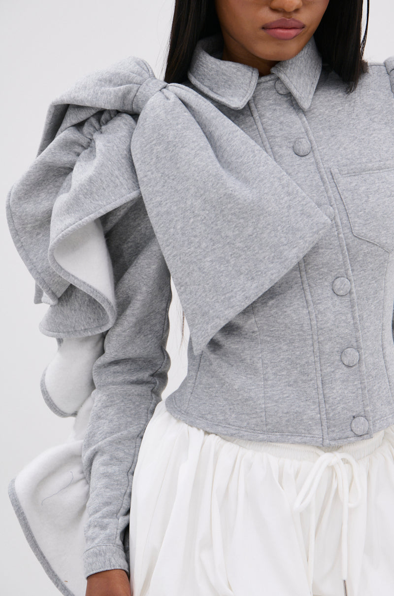 SEIZE THE DAY FRENCH TERRY BLOUSE TOP