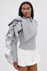 SEIZE THE DAY FRENCH TERRY BLOUSE TOP