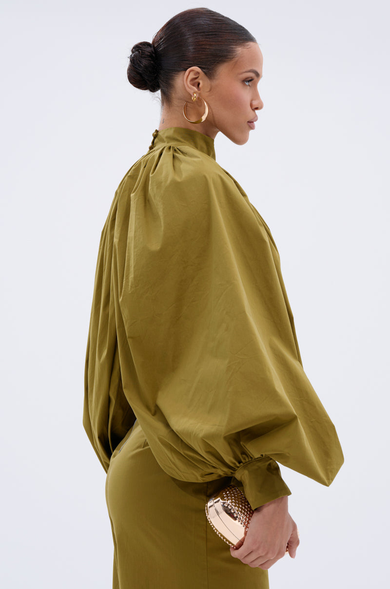 GOLD COAST BALLOON SLEEVE BLOUSE