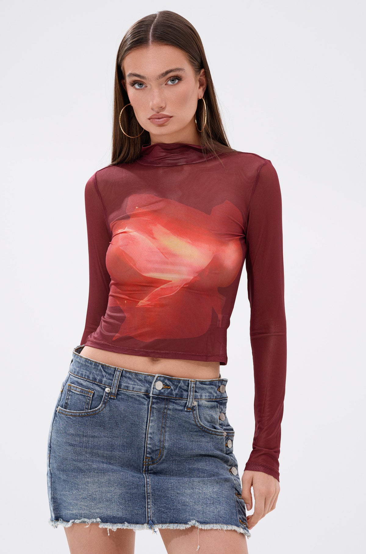 SUNSHINE LOVER MESH LONG SLEEVE