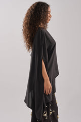 SOMETHING DIFFERENT OVERSIZED ASYMMETRICAL TEE