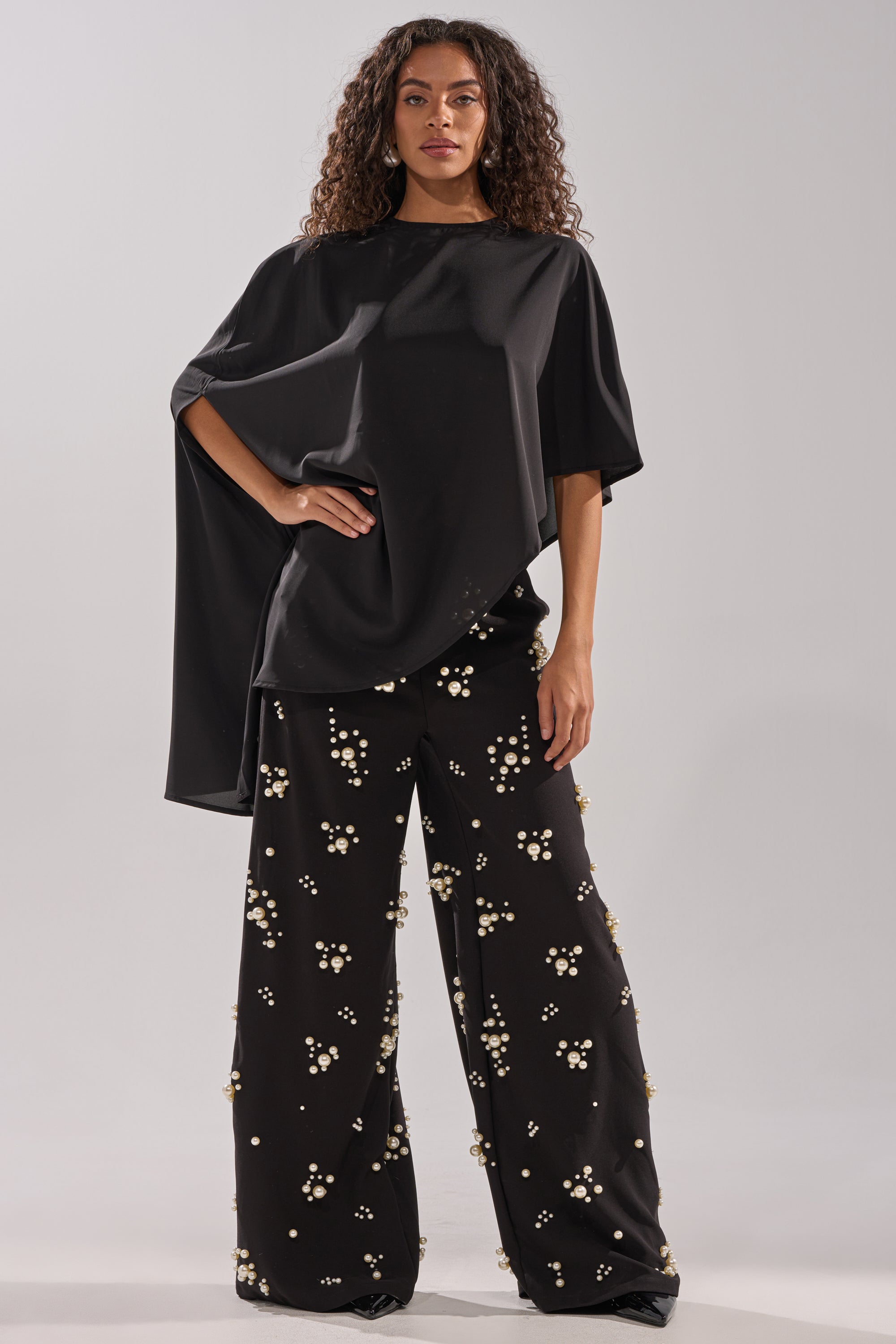 SOMETHING DIFFERENT OVERSIZED ASYMMETRICAL TEE