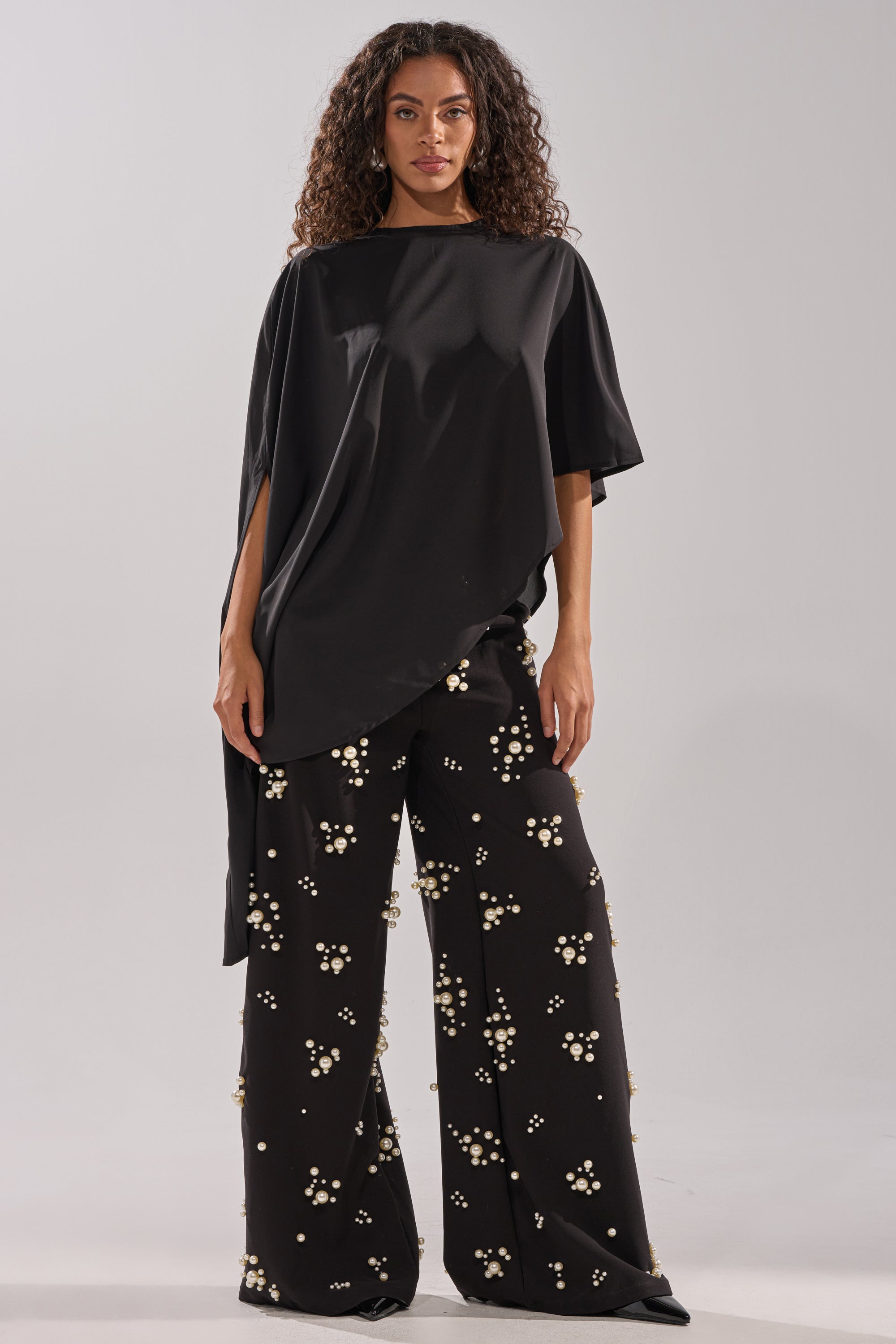 SOMETHING DIFFERENT OVERSIZED ASYMMETRICAL TEE