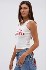 A LITTLE DRAMATIC EMBELLISHED TANK TOP