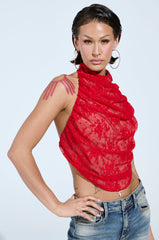 LETICIA LACE HALTER NECK TOP