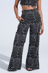 SET YOU FREE BLACK MULTI PALAZZO PANT