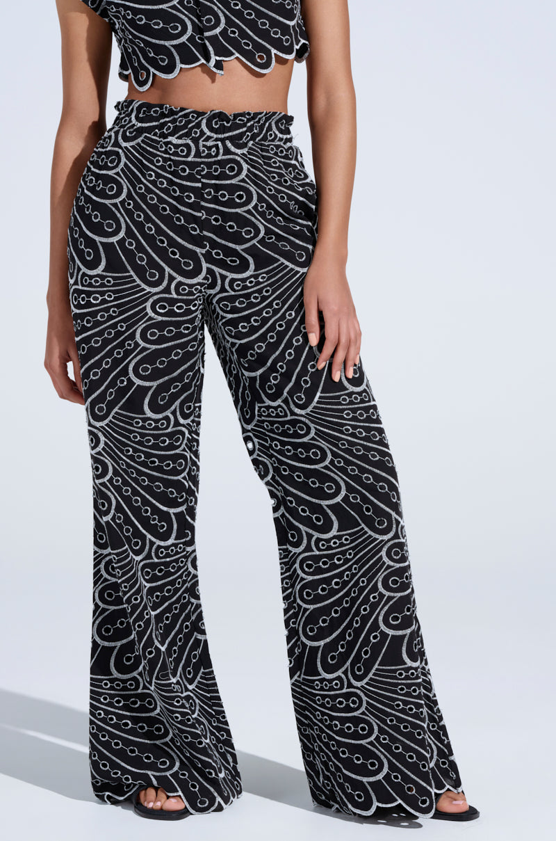 SET YOU FREE BLACK MULTI PALAZZO PANT