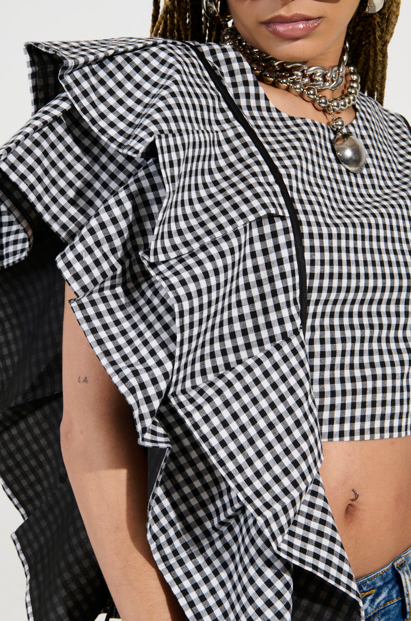 EASY ME GINGHAM BLOUSE