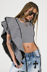 EASY ME GINGHAM BLOUSE