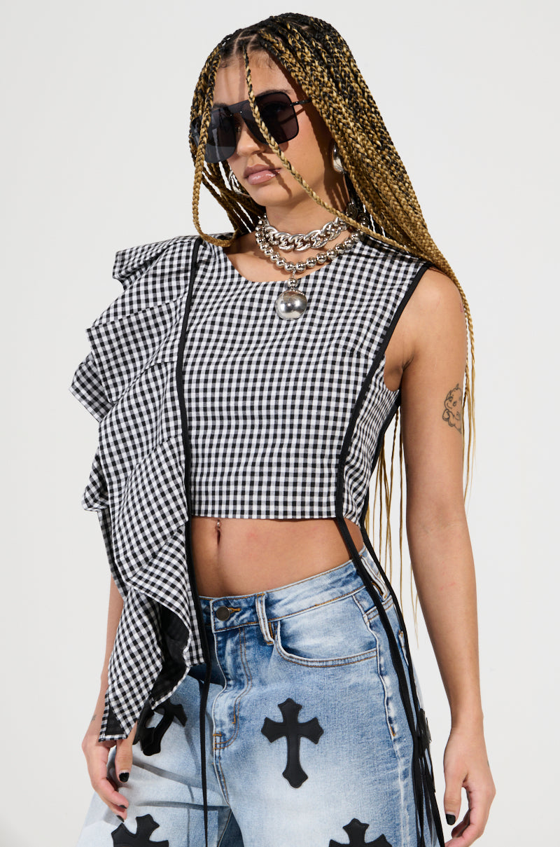 EASY ME GINGHAM BLOUSE