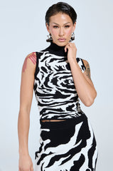 ROSEY MOCK NECK KNIT TOP