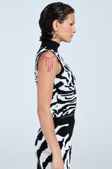 ROSEY MOCK NECK KNIT TOP