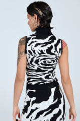 ROSEY MOCK NECK KNIT TOP