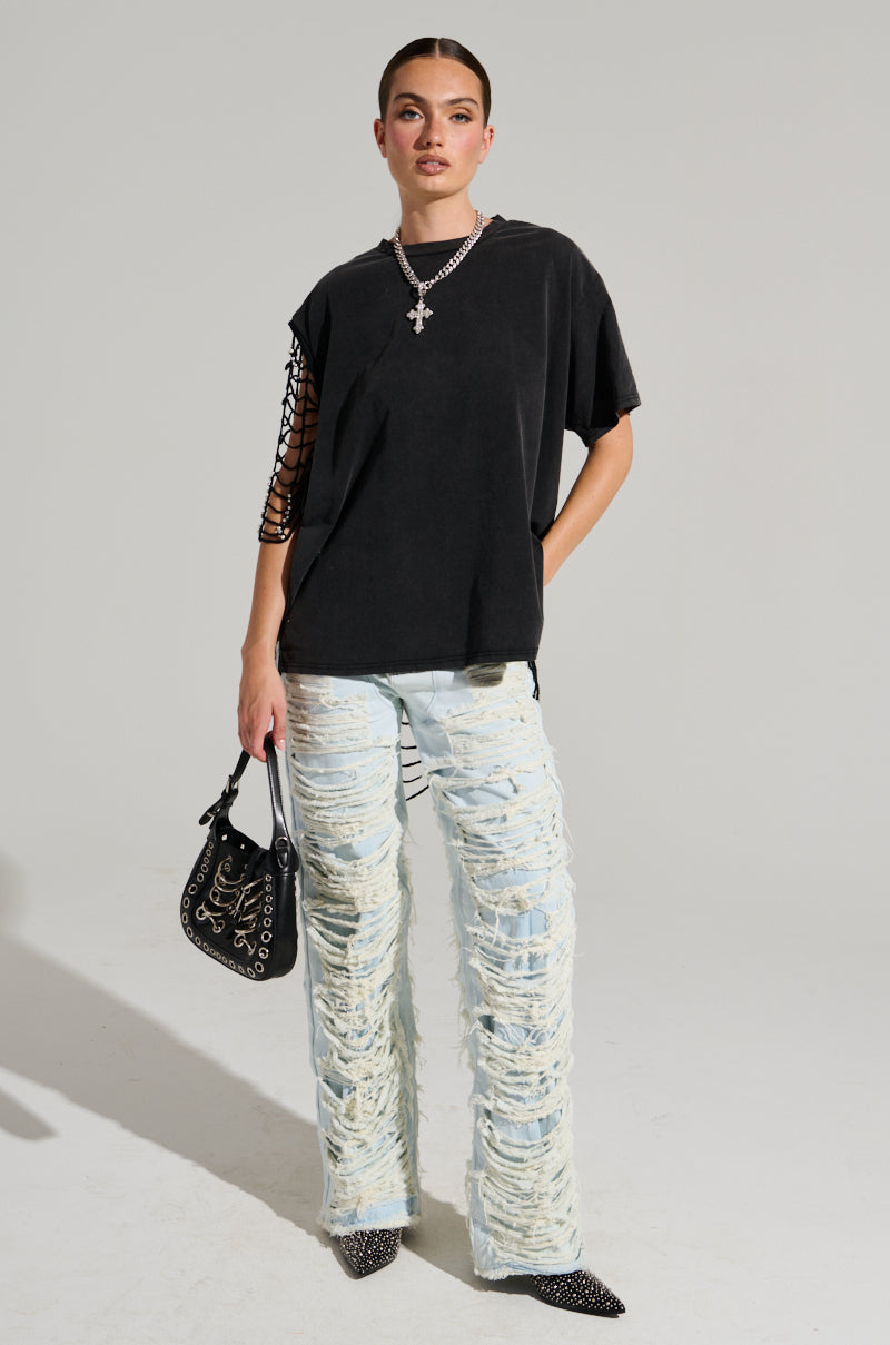 SOMEONE YOU KNOW SHIRT WITH CUTOUTS ON BACK