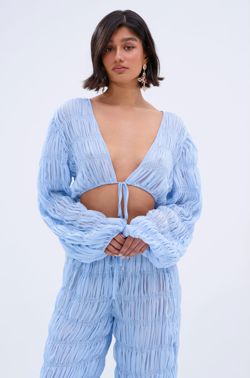 ICED OUT TIE FRONT TOP