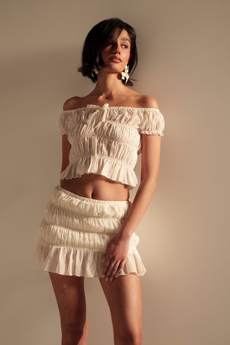 FLIRT WITH ME OFF THE SHOULDER BLOUSE