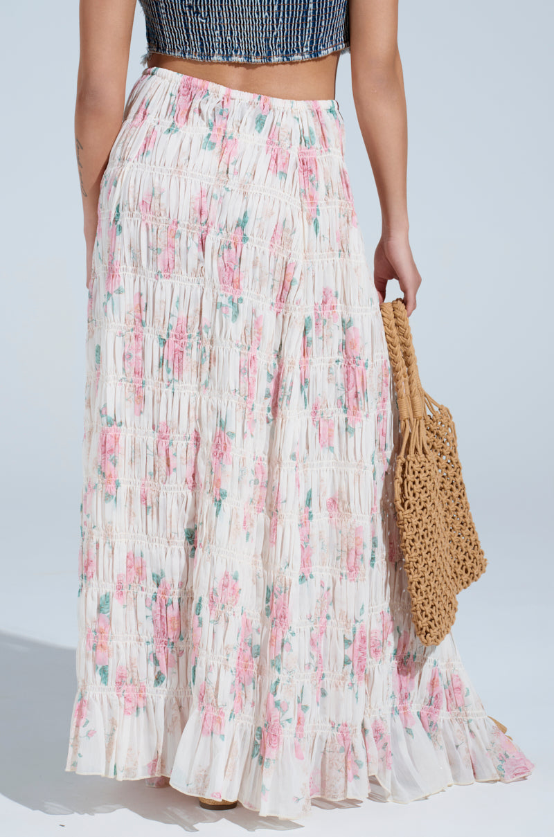 RUBY FLORAL MAXI SKIRT