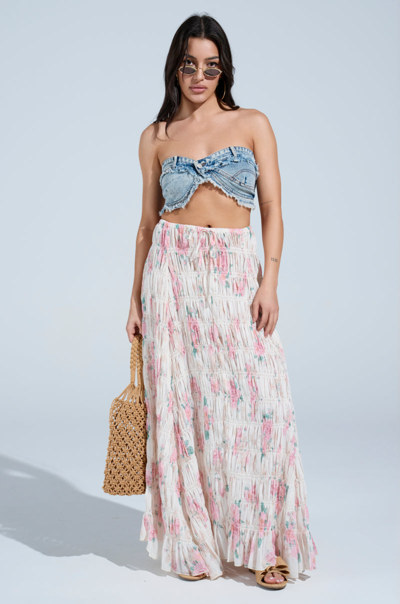 RUBY FLORAL MAXI SKIRT