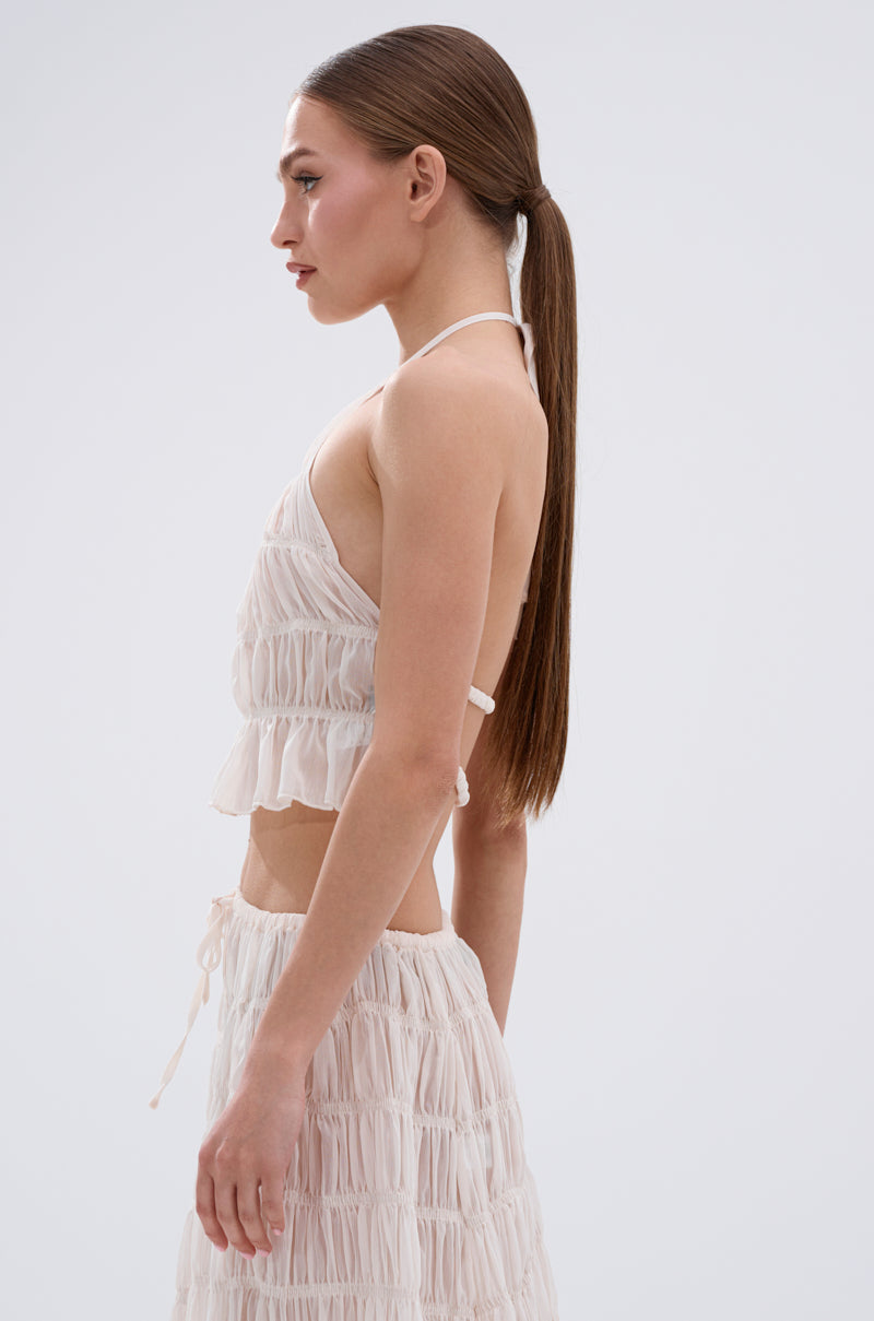 JUST KEEP GOIN HALTER TOP