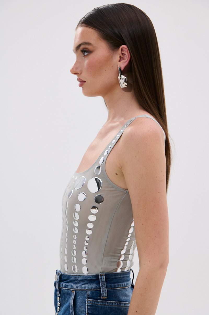 ILLUSION POLKA DOT BODYSUIT