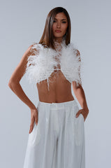 SHAKE IT FOR ME GIRL FEATHER BRALETTE