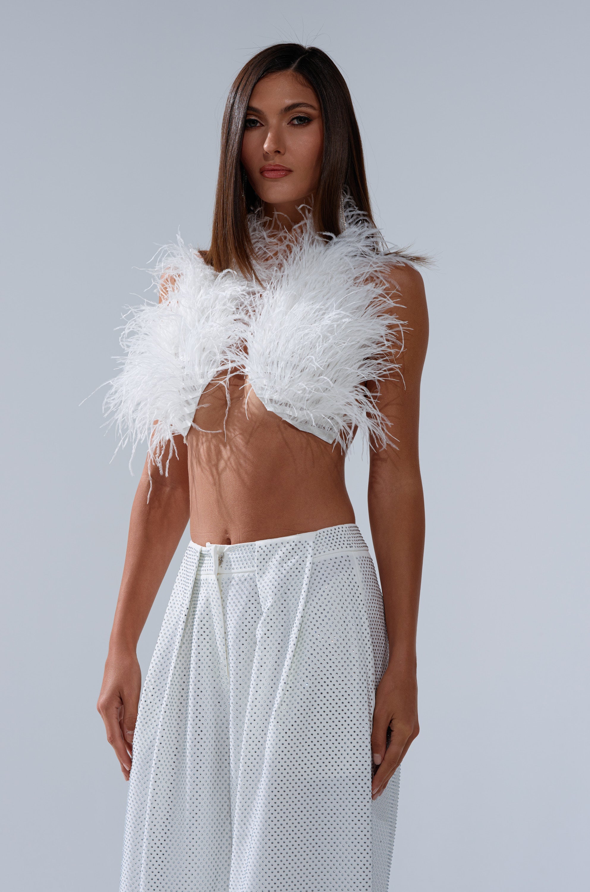 SHAKE IT FOR ME GIRL FEATHER BRALETTE