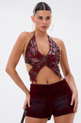 BUTTERFLY EFFECT IN OXBLOOD