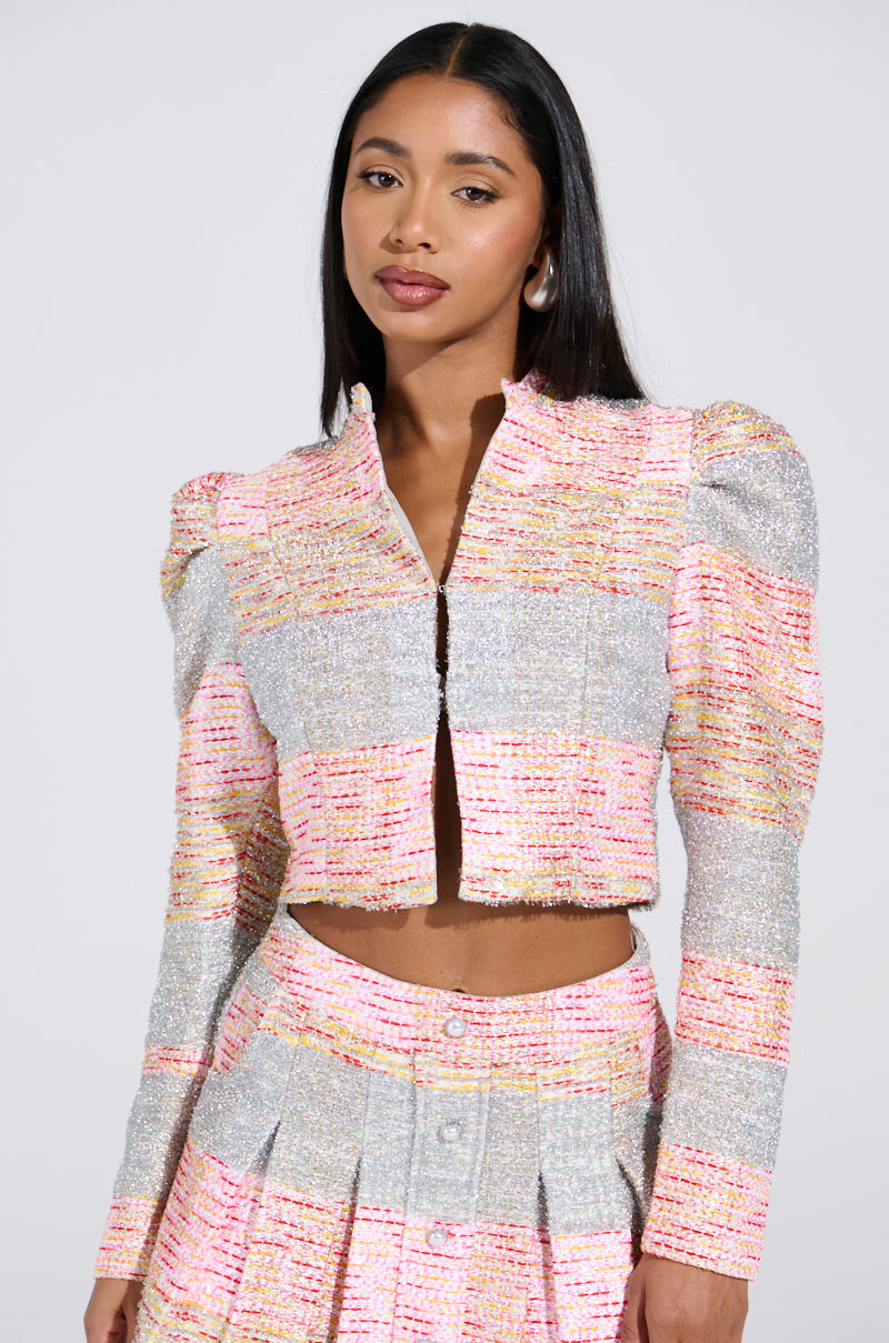 HOLD ON TIGHT TWEED BLAZER