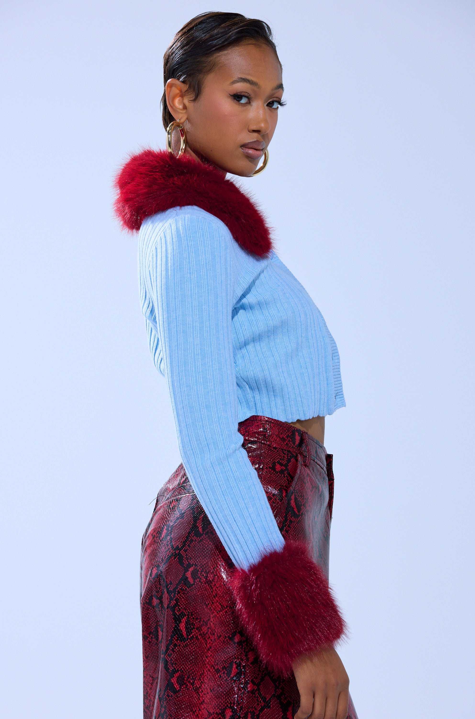 EXTRA IS MY MIDDLE NAME CARDIGAN WITH FUR