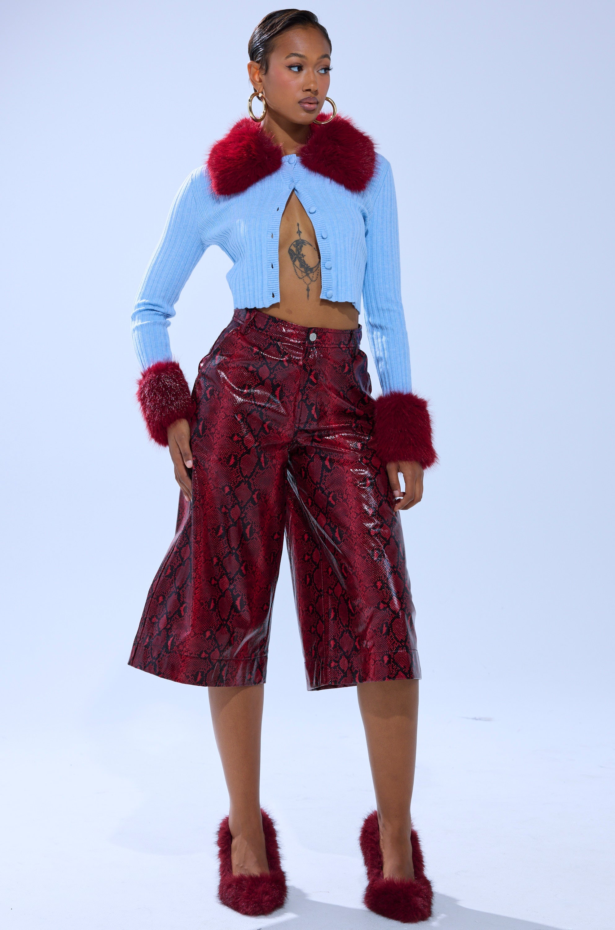 EXTRA IS MY MIDDLE NAME CARDIGAN WITH FUR