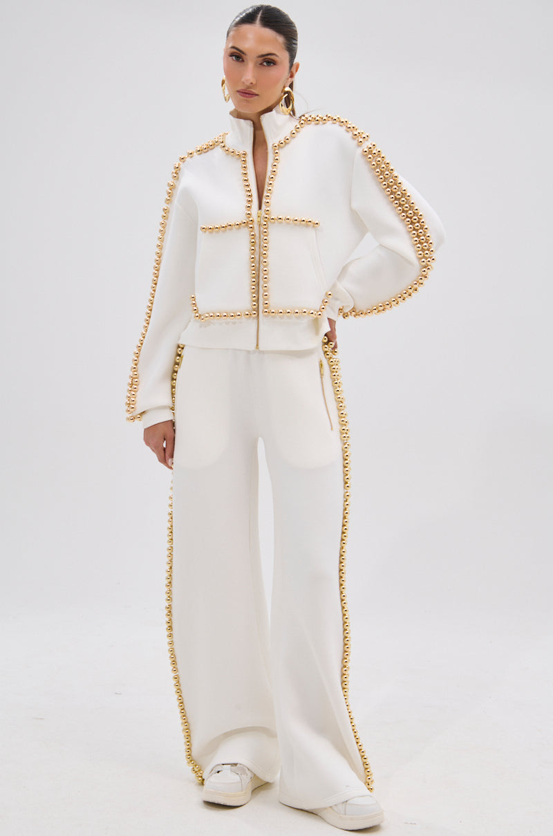 BALLS TO THE WALL JOGGER IN WHITE