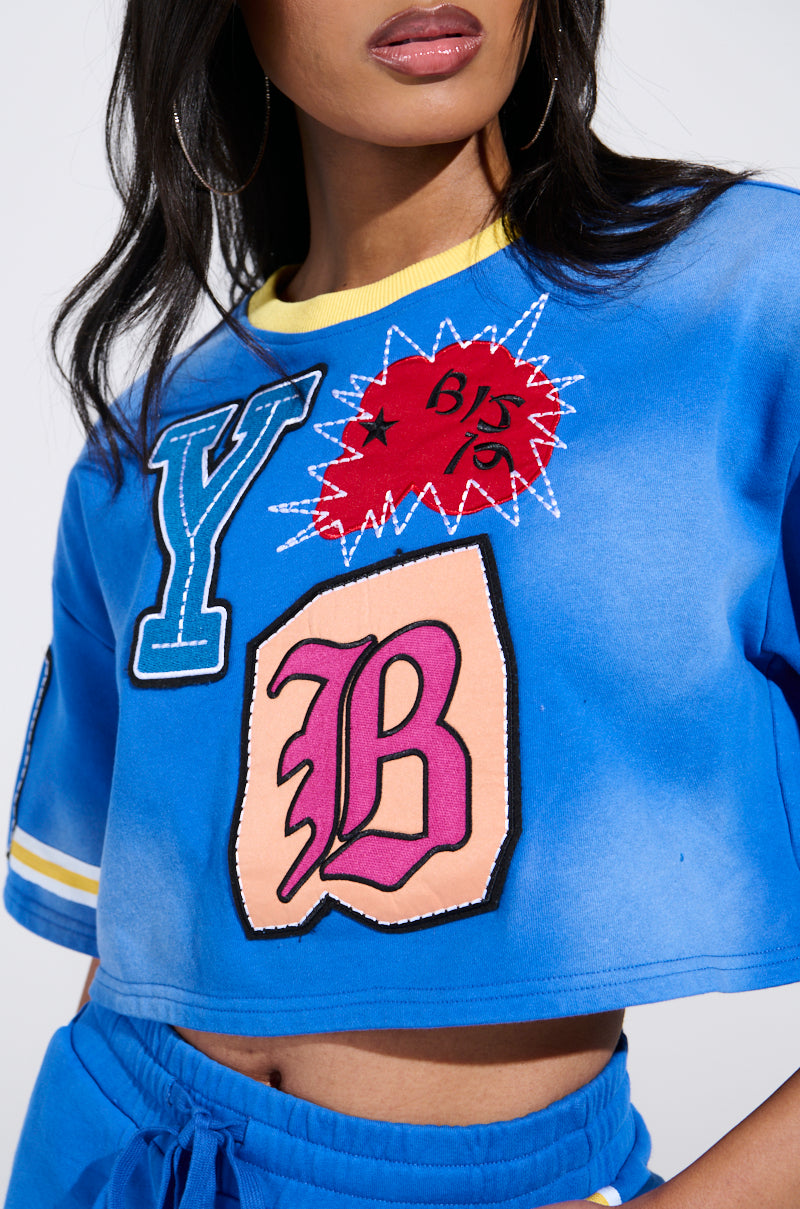 THREE ONE TWO CROP TEE