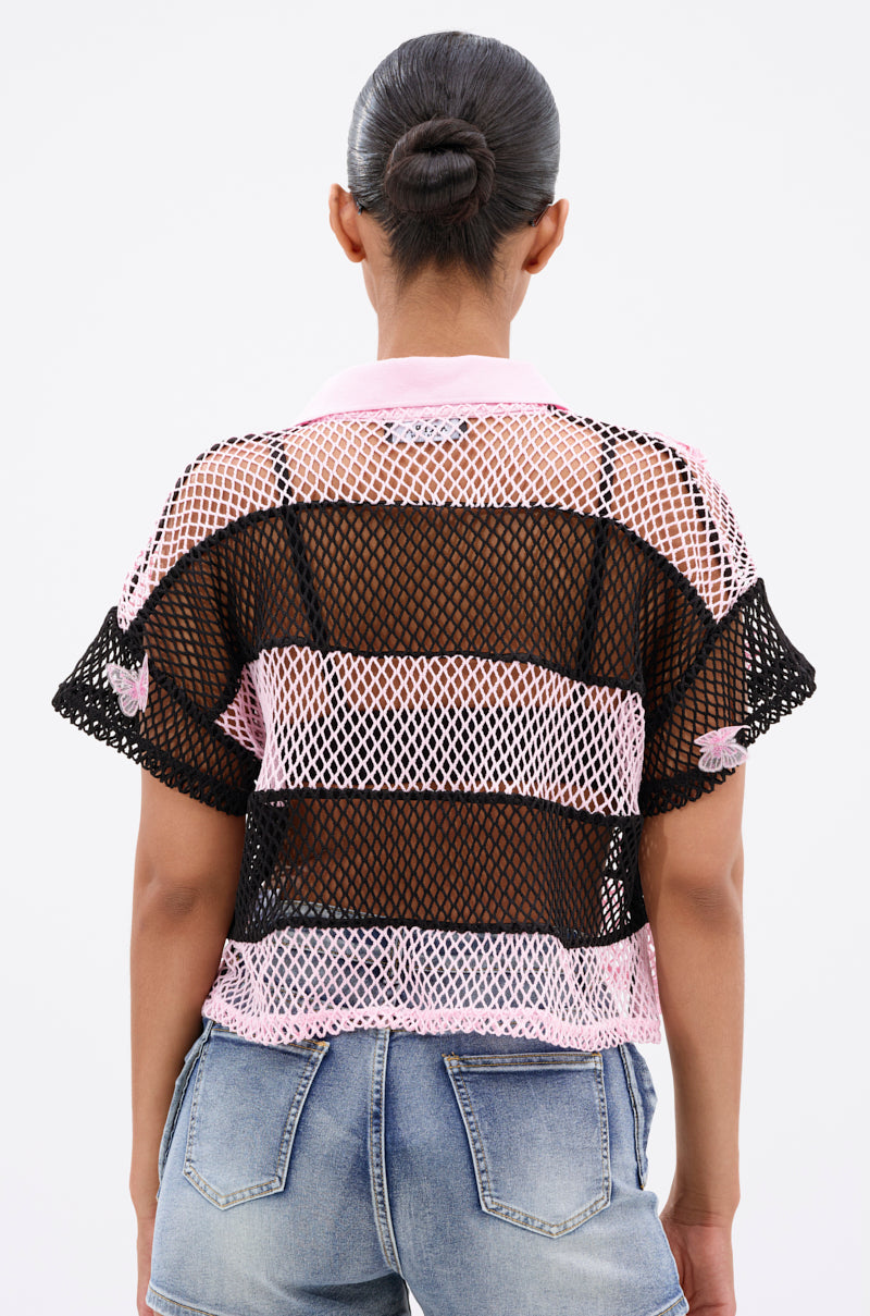 FLY WITH ME STRIPE OVERSIZED TEE