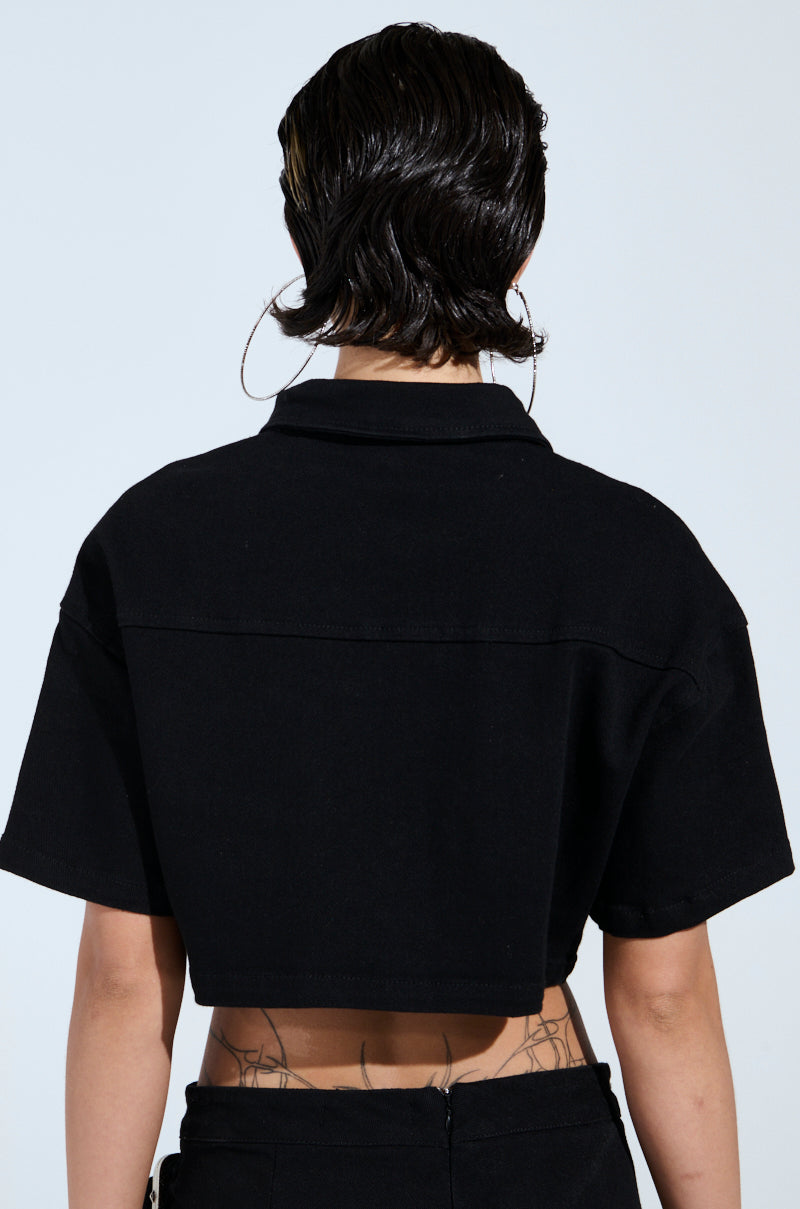 GIVE ME THE MONEY HONEY BUTTON DOWN TOP