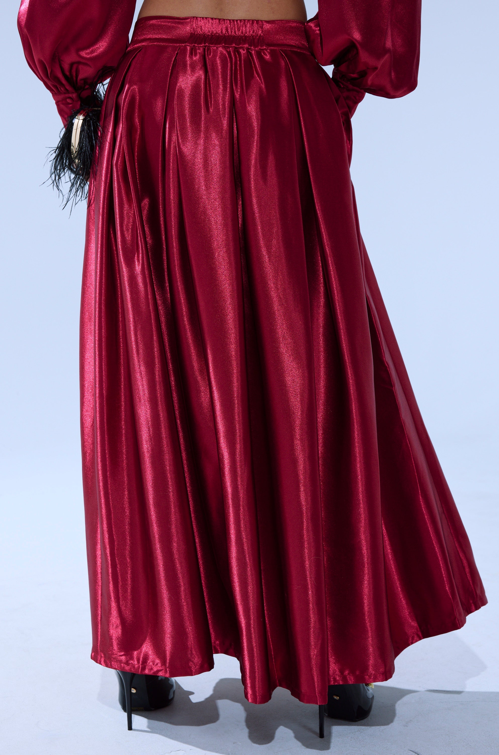 CANDICE SATIN MAXI SKIRT