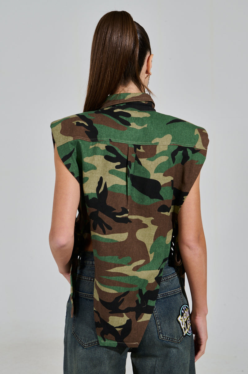 DON'T STEP TO ME BUTTON DOWN