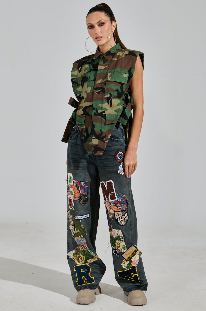 DON'T STEP TO ME BUTTON DOWN