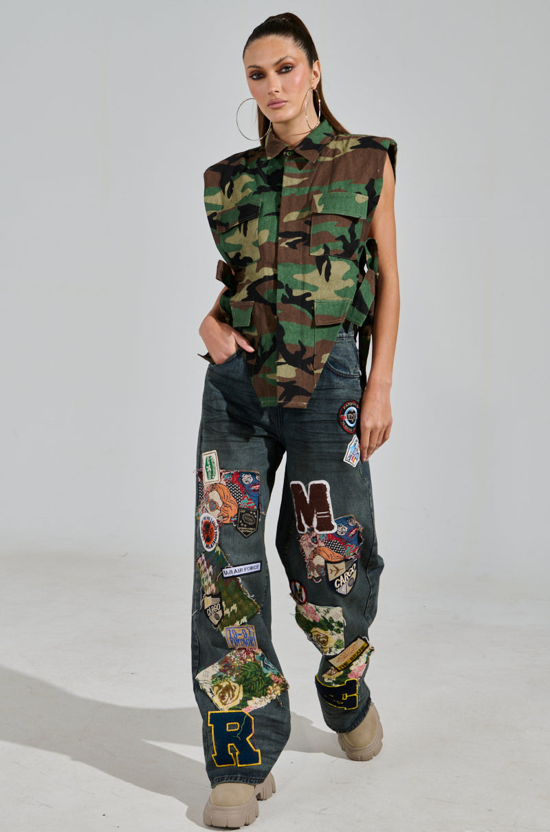 DON'T STEP TO ME BUTTON DOWN