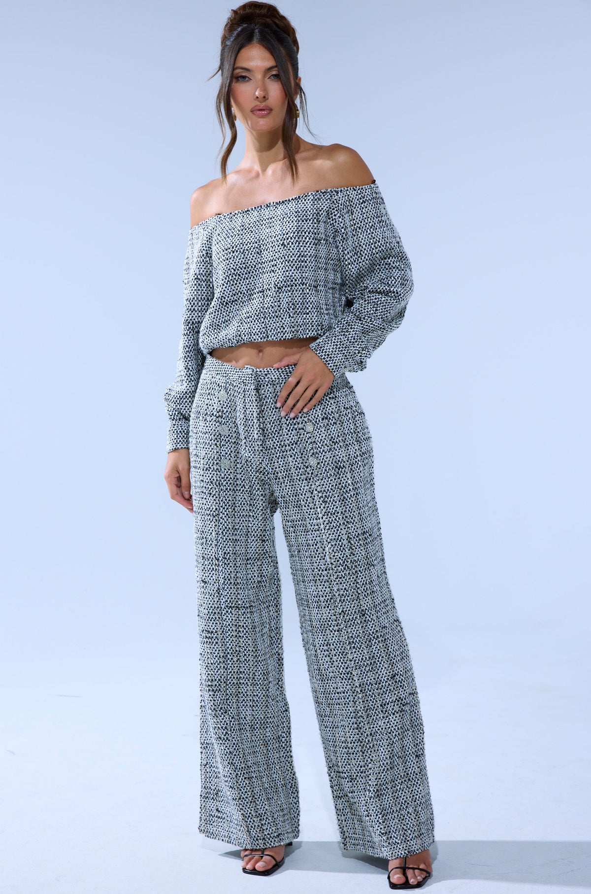 DRESSY VIBES TWEED PANT