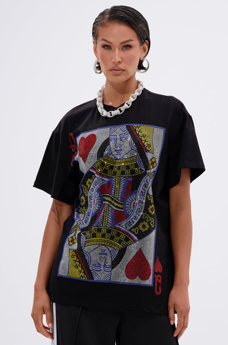 THE REAL QUEEN OF HEARTS OVERSIZED TEE