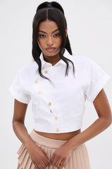 GUESS THE SIDE BUTTON DOWN BLOUSE