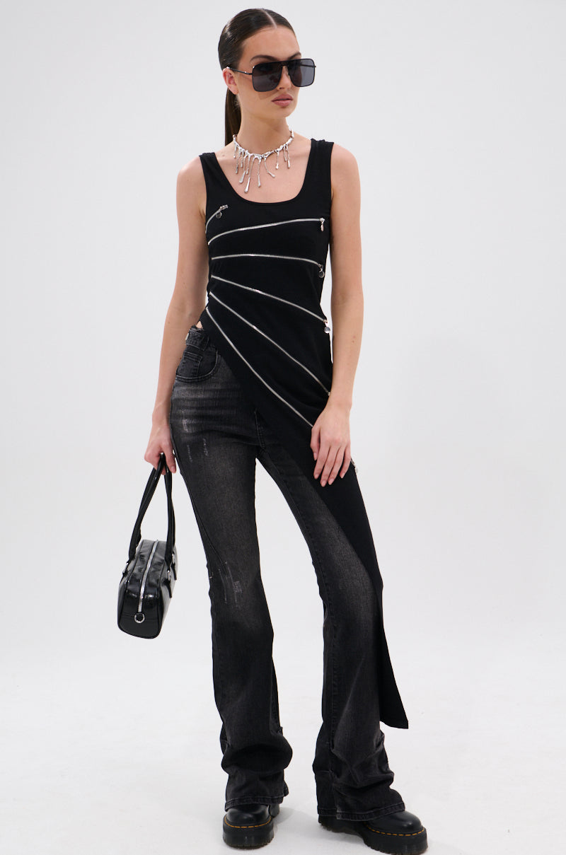 TOO GOOD FOR YOU BLOUSE WITH ZIPPERS