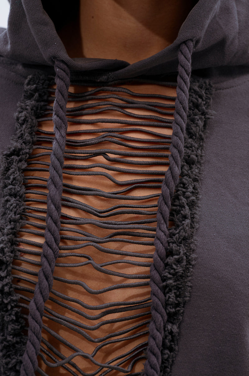 STRESSED AND DISTRESSED SWEATSHIRT