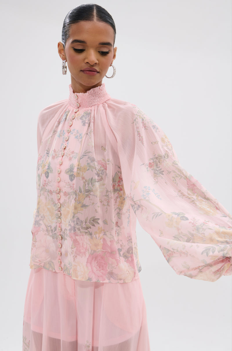 SIENNA FLORAL BUTTON DOWN BLOUSE