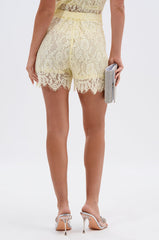 LEAH LACE SHORT IN BABY YELLOW