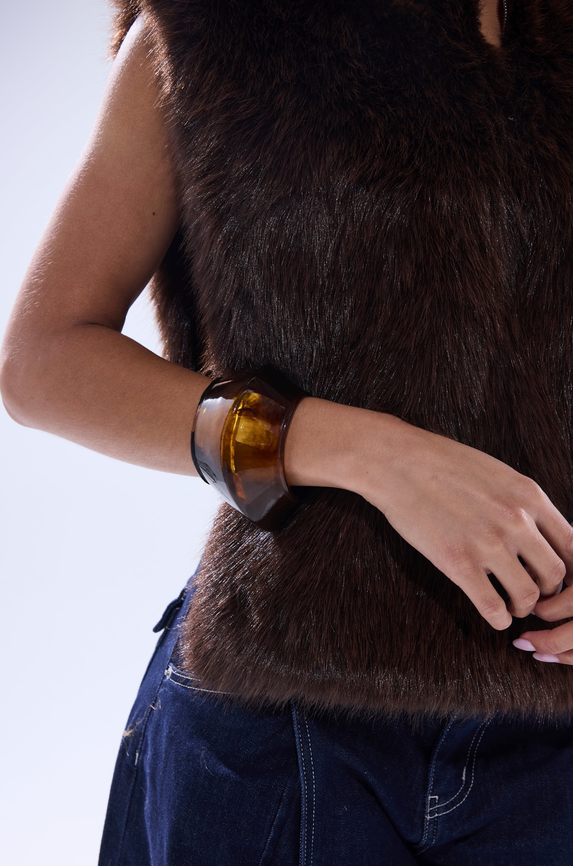 SURE THANG FUR TURTLENECK PULLOVER