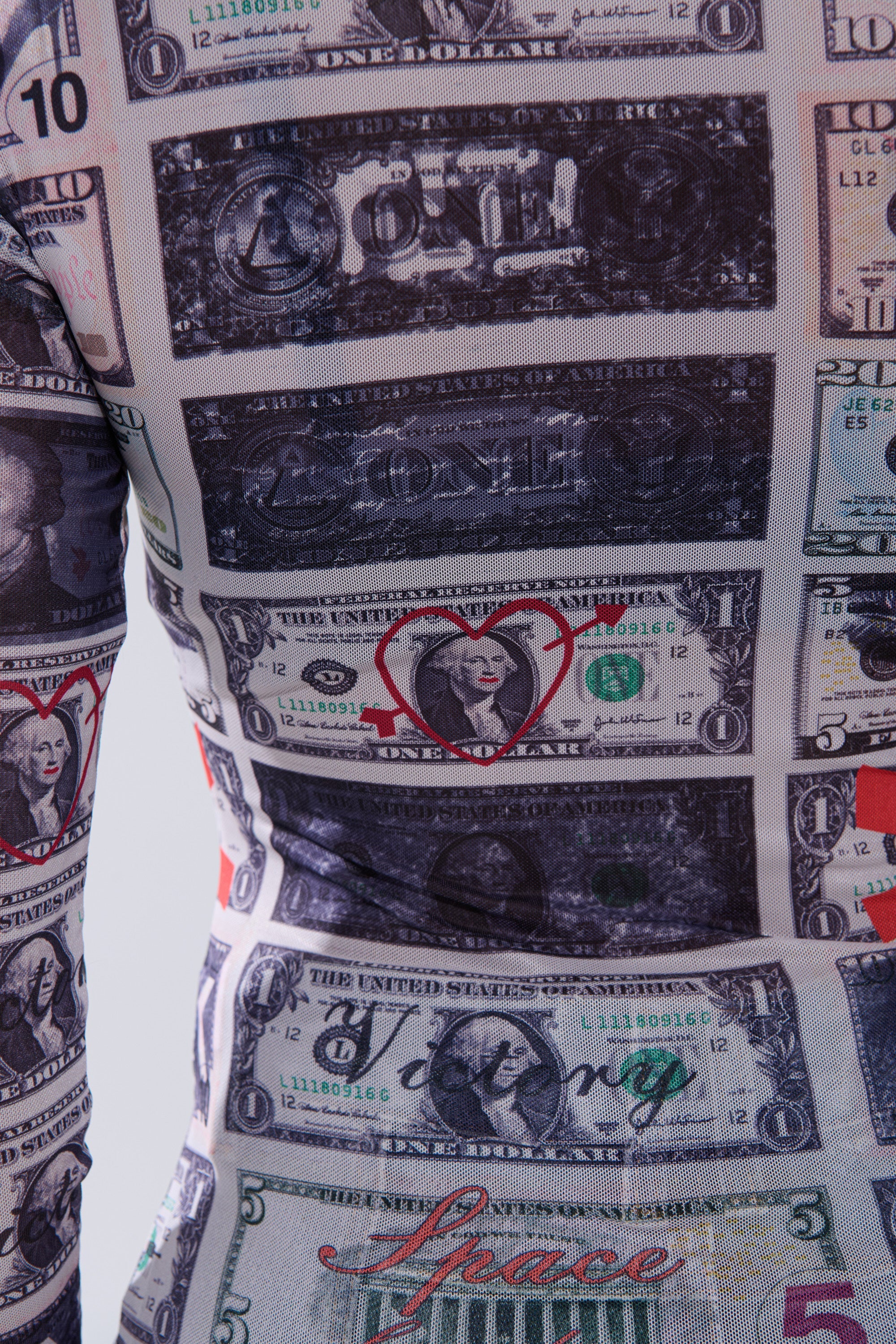 GIMME THE MONEY MESH LONG SLEEVE